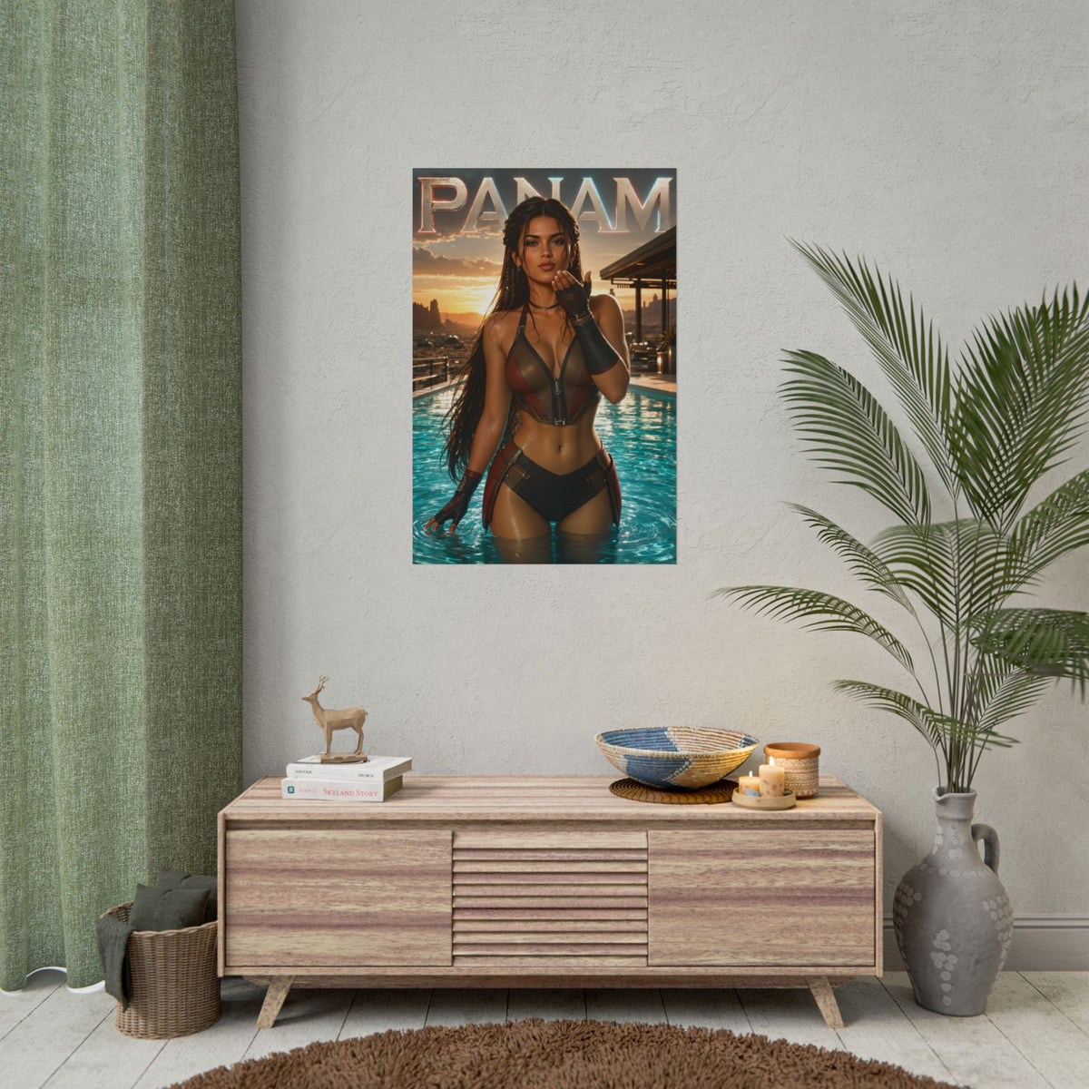 Panam Palmer Cyberpunk Gaming Poster Wall Art Gamer Room Decor Collectible Print