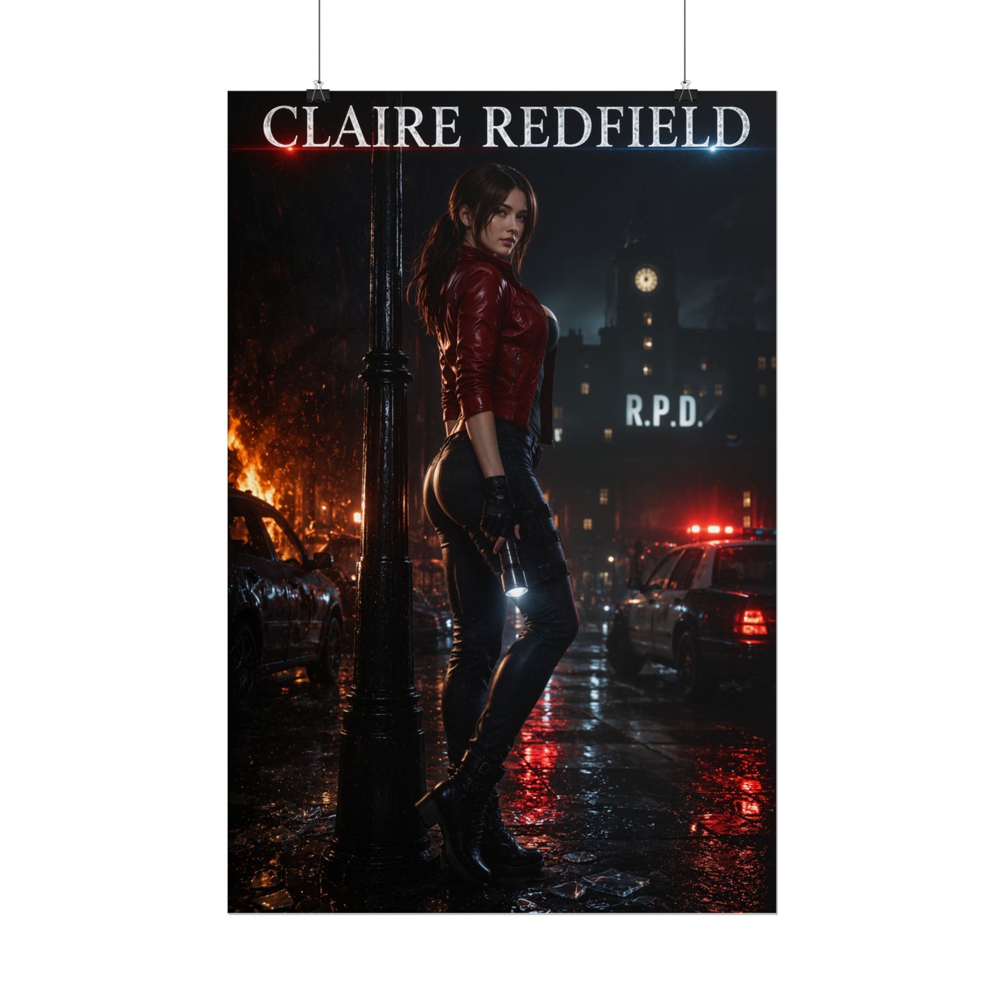 Claire Redfield Resident Evil 2 Remake Poster Wall Art Print