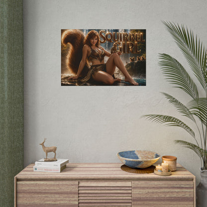 Squirrel Girl Character Poster Comic Style Wall Decor Bedroom Collector Gift
