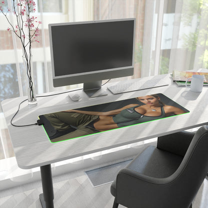 Килимок для столу Sonya Blade – світлодіодний RGB-підсвітлювальний килимок, ігровий комплект із зображенням дівчини з аніме Waifu