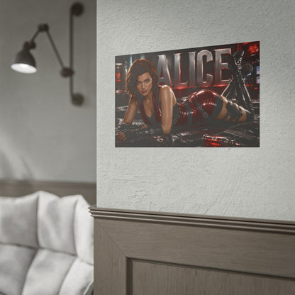 Gaming Wall Art Alice Resident Evil Poster Game Room Decor Gamer Gift Print