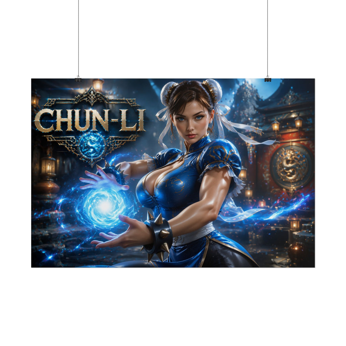 Chun Li Gaming Poster Wall Art Gamer Room Decor Collectible Print