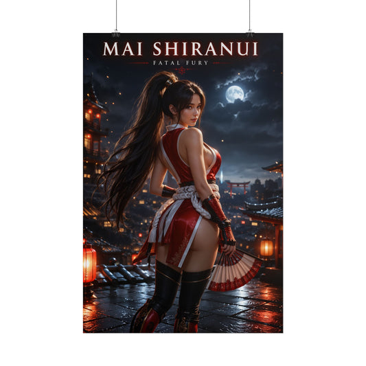 Fatal Fury Mai Shiranui Video Game Wall Decor Anime Poster for Gamers