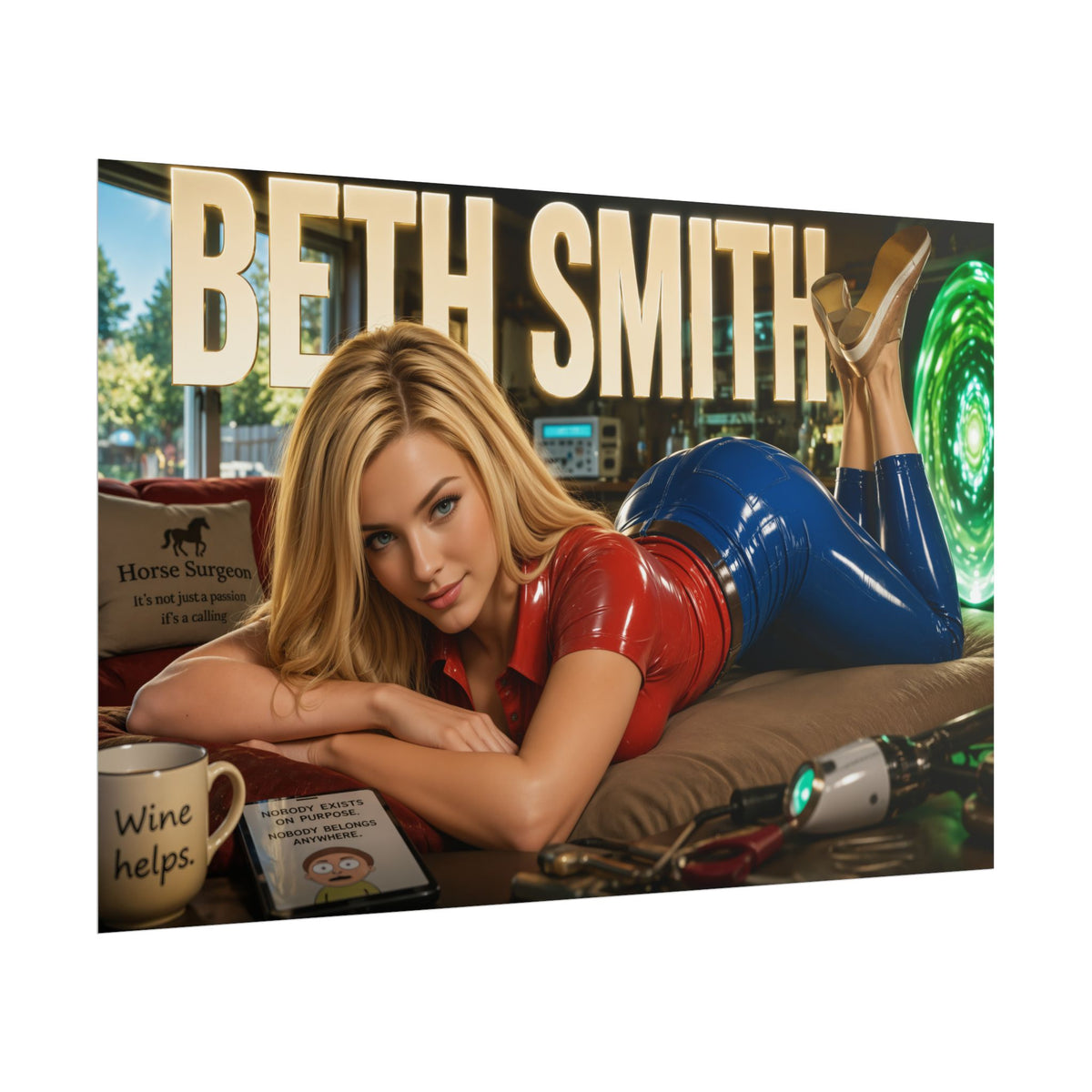Beth Smith Character Poster Rick and Morty Wall Decor Collectible Art Print