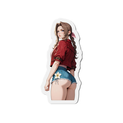 Aerith Magnet – FF7 Anime Girl Fridge Magnet, Cute Flower Girl Decor