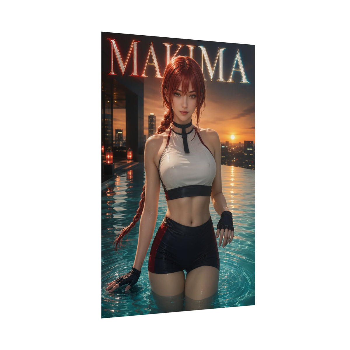 Anime Wall Art Makima Chainsaw Man Poster Otaku Room Decor Collector Gift Print