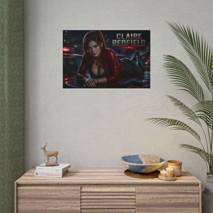 Claire Redfield Gaming Poster Wall Art Gamer Room Decor Collectible Print
