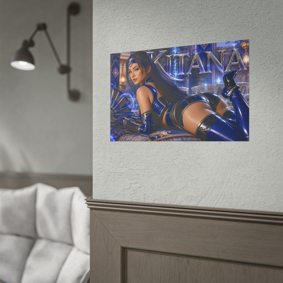 Gaming Wall Art Kitana Mortal Kombat Poster Game Room Decor Gamer Gift Print