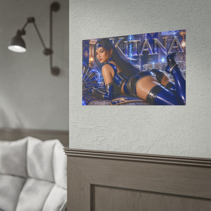 Gaming Wall Art Kitana Mortal Kombat Poster Game Room Decor Gamer Gift Print