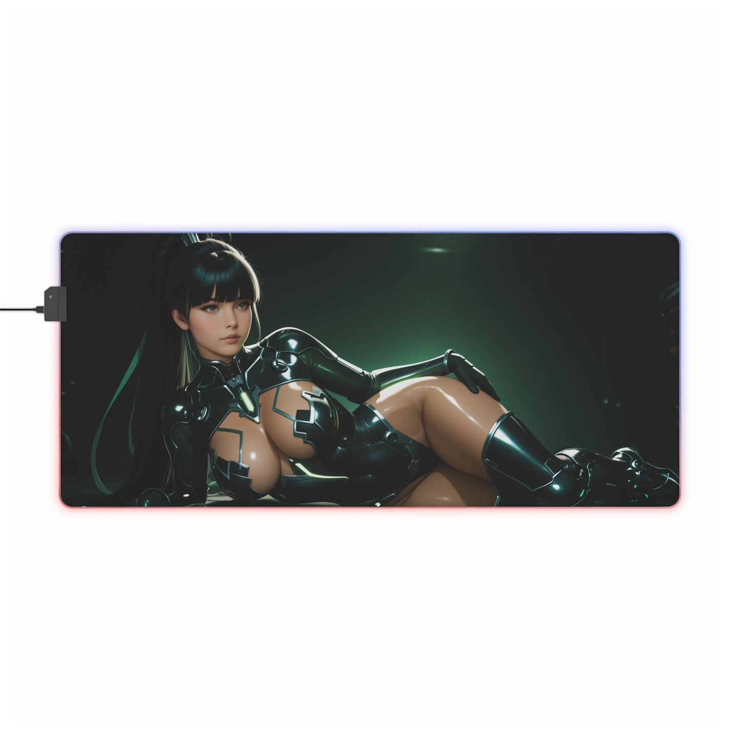 Eve Stellar Blade Schreibtischunterlage – LED RGB-Pad, Waifu Anime Girl Gaming-Setup