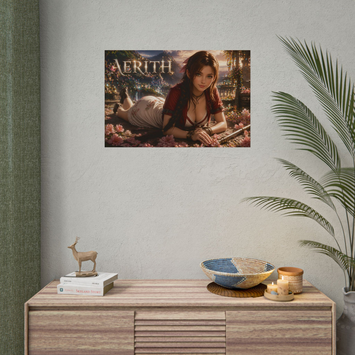 Fantasy Wall Art Aerith Gainsborough Poster Room Decor Collector Gift Art Print