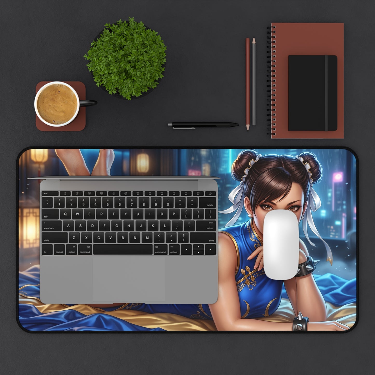 Street Fighter Mouse Pad, Chun-Li Desk Mat, Gamer Gift XXL