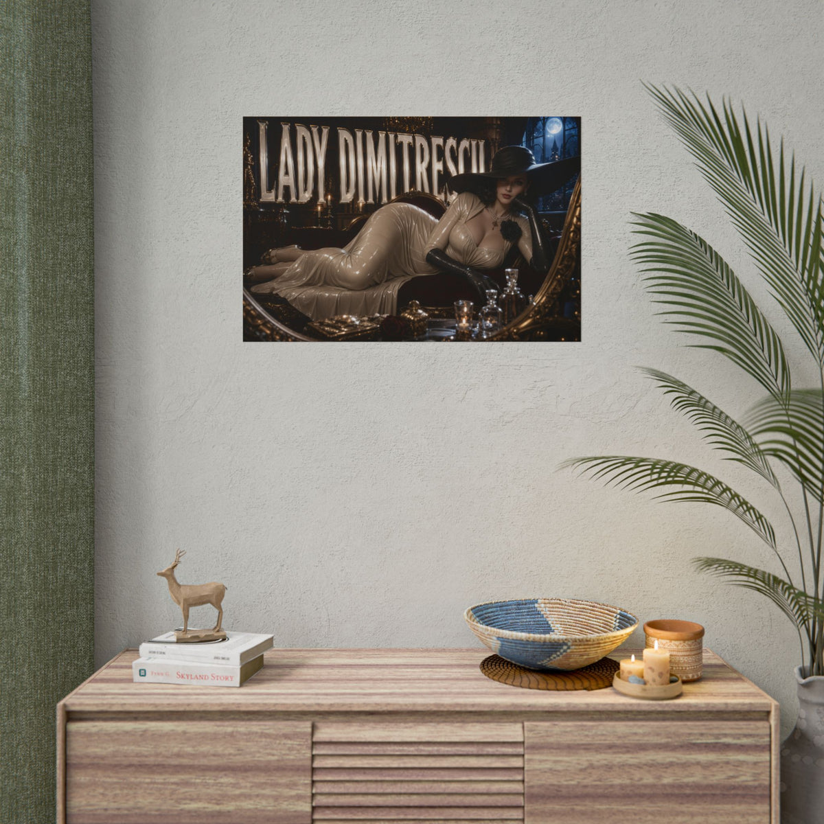 Lady Dimitrescu Resident Evil Poster Gaming Wall Art Gamer Room Decor Art Print