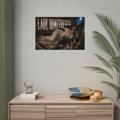 Lady Dimitrescu Resident Evil Poster Gaming Wall Art Gamer Room Decor Art Print