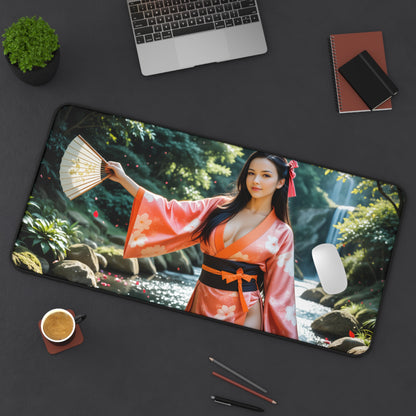 Nezuko Kamado Gaming-Mauspad, Demon Slayer Schreibtischunterlage, Anime-Mädchen-Gaming-Setup