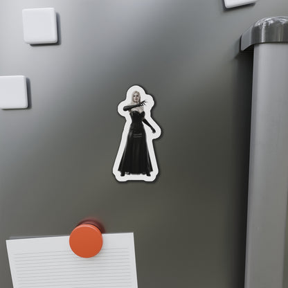 Lady Dimitrescu Magnet – Resident Evil Village Fridge Magnet, Game Decor die-cut vinyl fridge magnet showing anime-style Lady Dimitrescu artwork