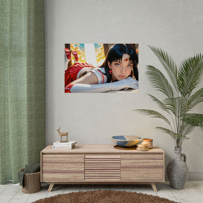 Sailor Mars Poster | Anime-Waifu-Wandbild für Feuerwächter-Dekoration