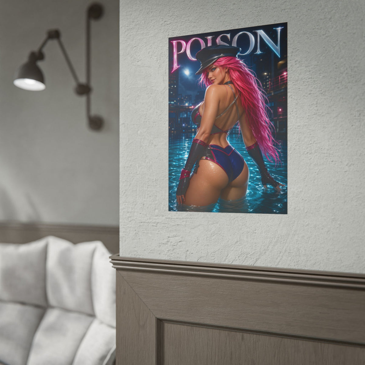 Poison Street Fighter Gaming Poster Wall Art Gamer Room Decor Collectible Print