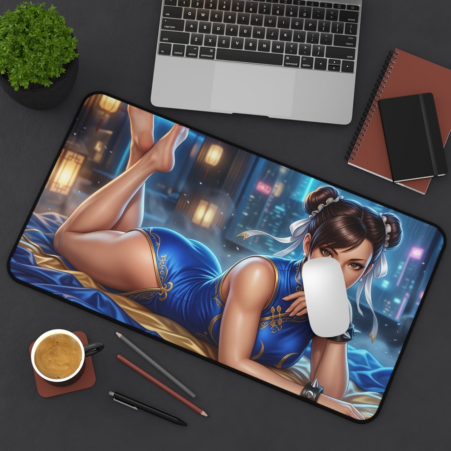 Street Fighter Mouse Pad, Chun-Li Desk Mat, Gamer Gift XXL