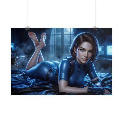 Jill Valentine Poster, Resident Evil Wall Art, Gaming Print Decor