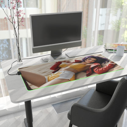 Килимок для столу Faye Valentine – світлодіодний RGB-підкладка, елегантна конфігурація дівчини з аніме Вайфу