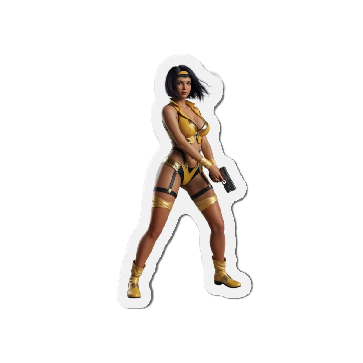 Faye Valentine Magnet – Cowboy Bebop Anime Heroine Fridge Magnet, Decor premium die-cut vinyl fridge magnet showing Faye in clean anime-style artwork