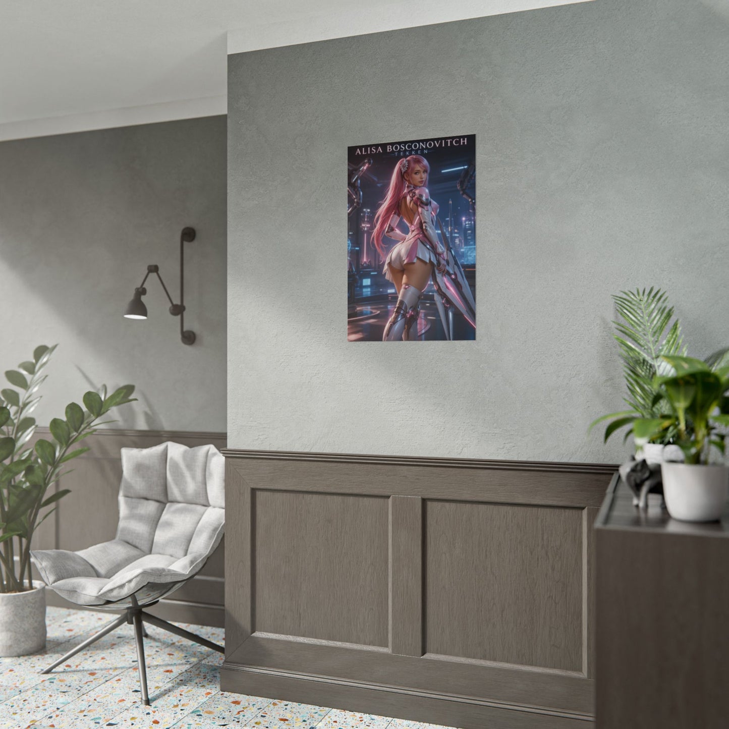 Alisa Bosconovitch Poster, Tekken Wall Art, Anime Print, Gamer Decor