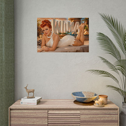 Wilma Flintstone The Flintstones Retro Poster Cartoon Wall Art Room Decor