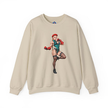 Біла толстовка Cammy, чохол Street Fighter Crewneck, ігровий одяг для бійців та фанатів