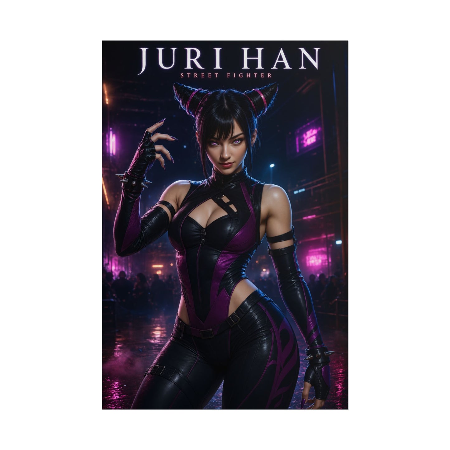 Juri Han Poster, Street Fighter Wall Art, Gaming Poster, Gamer Decor