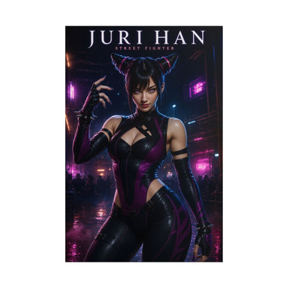 Juri Han Poster, Street Fighter Wall Art, Gaming Poster, Gamer Decor