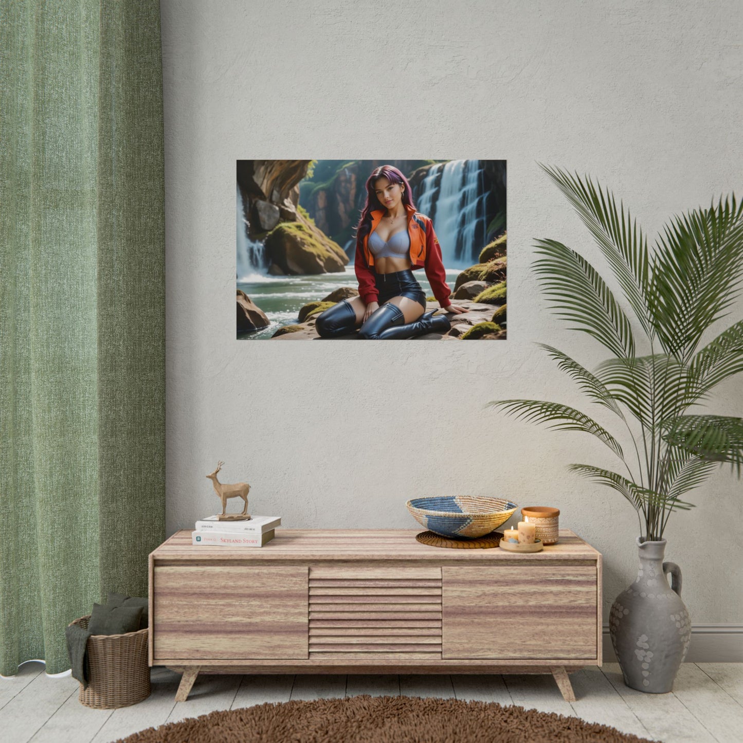 Аніме-постер Фей Валентайн | Настінне мистецтво Вайфу для декору Space Bounty