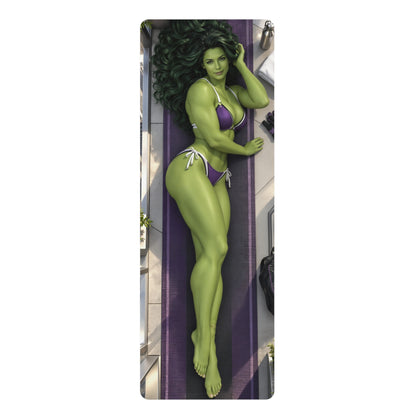 She-Hulk Yoga Workout Mat 24x72 Soft Suede Non Slip Exercise