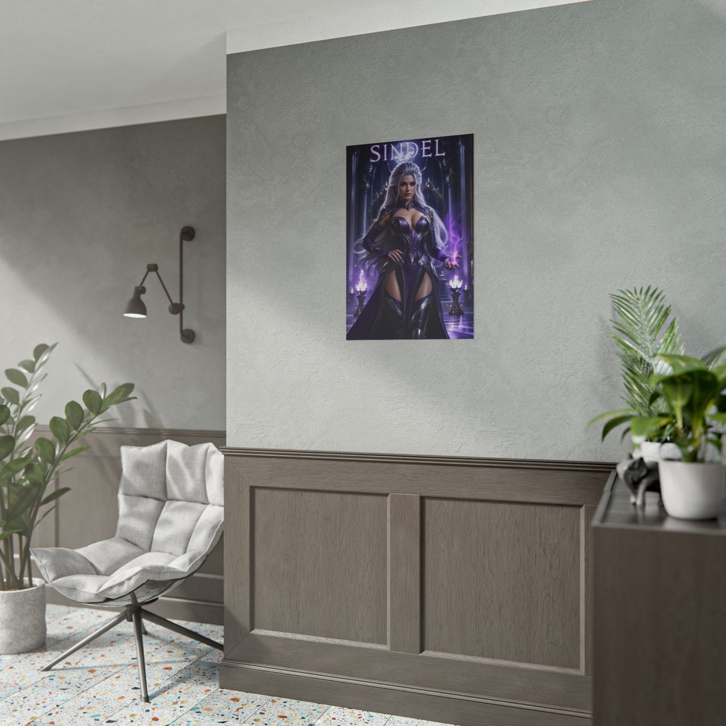 Sindel Mortal Kombat Poster MK Gaming Wall Art Print Decor