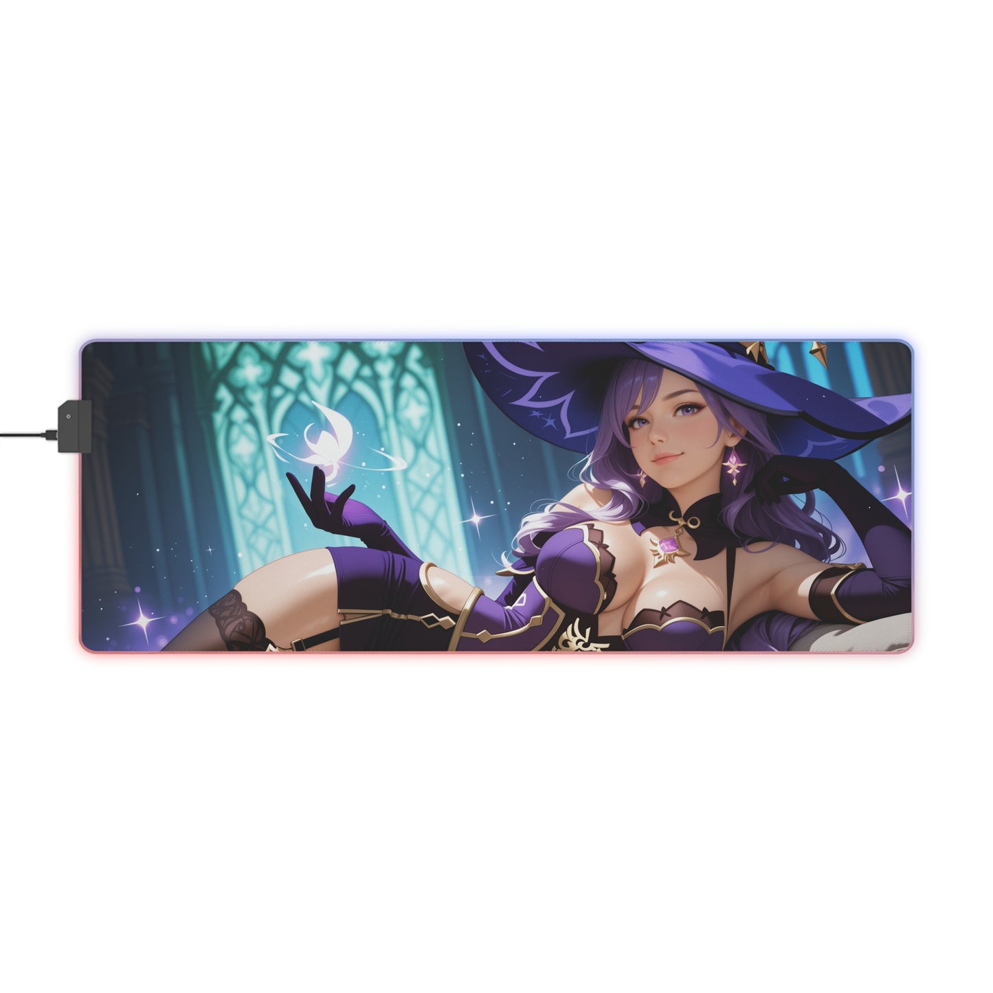 Килимок для столу Lisa Minci – світлодіодний RGB-підсвітлювальний килимок, ігровий комплект для дівчат з аніме Waifu
