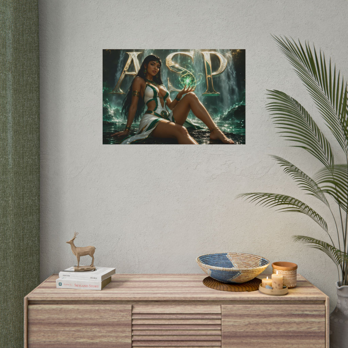 Comic Wall Art ASP Poster Heroine Room Decor Collectible Character Print