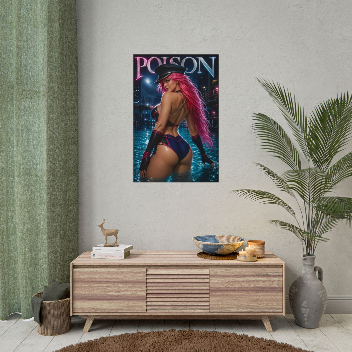 Poison Street Fighter Gaming Poster Wall Art Gamer Room Decor Collectible Print