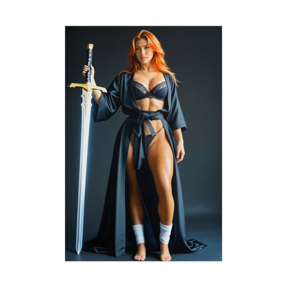 Rangiku Matsumoto Poster, Bleach Anime Girl Art Print, Waifu Soul Reaper Wall Decor