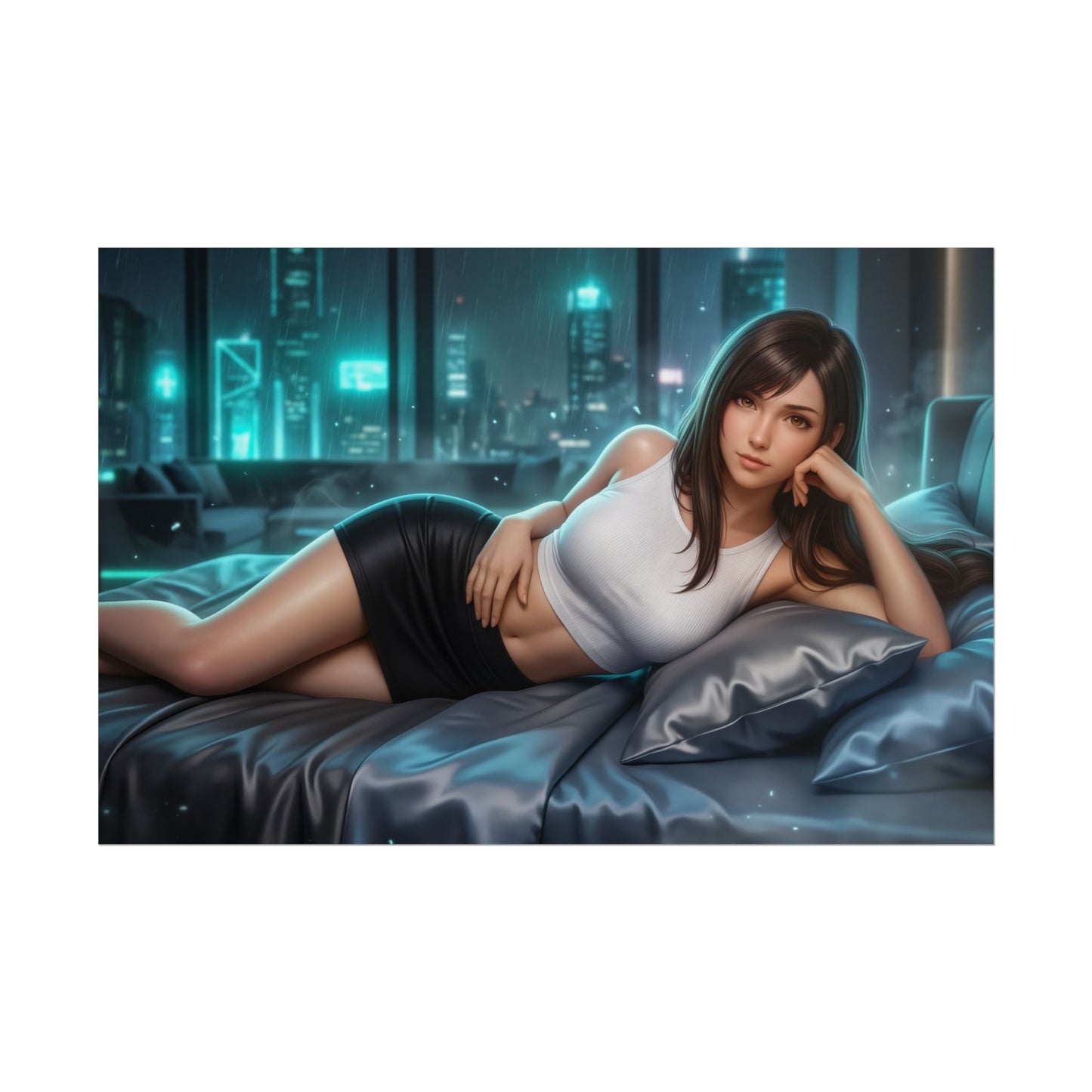 Tifa Lockhart Poster, Gaming Wall Art, Fantasy Print, Gamer Decor
