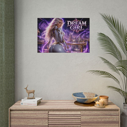 Dream Girl Character Poster Comic Style Wall Decor Bedroom Collector Gift