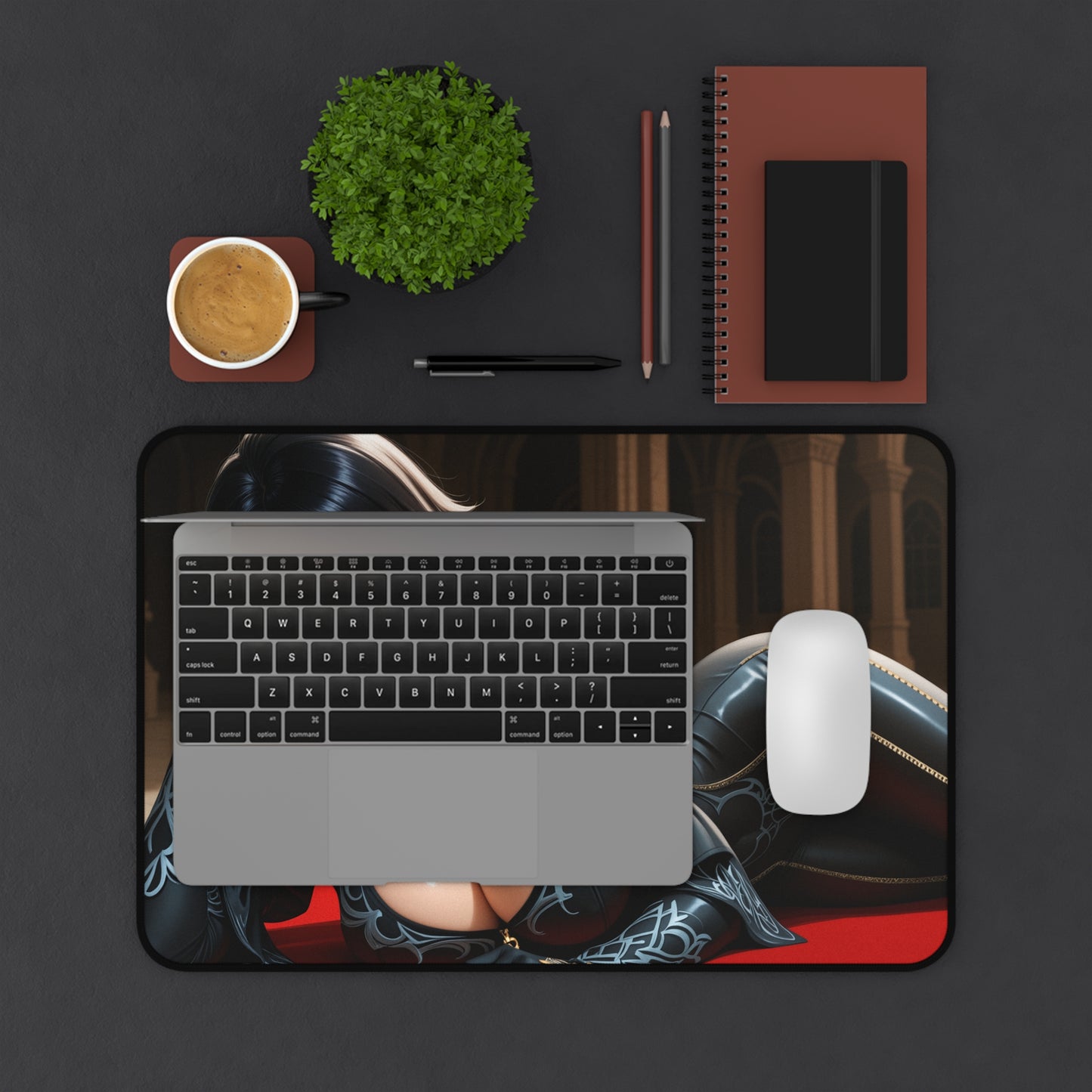 Bayonetta-Schreibtischunterlage, stylisches Mauspad im Stil der Actionspielheldin, Gaming-Schreibtisch-Setup