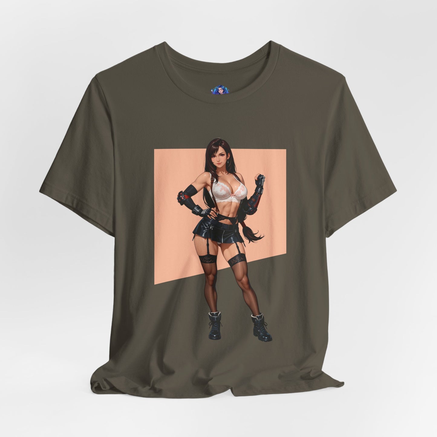 Tifa Lockhart T-Shirt | Final Fantasy VII T-Shirt für Gamer und Otaku-Fans | Starkes Waifu-Shirt