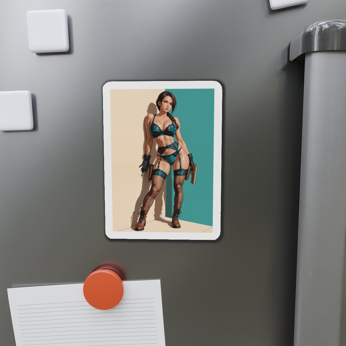 Магніт Лара – сексуальний аніме-магніт із розкрадачки гробниць, декор із гарячою дівчиною-авантюристкою