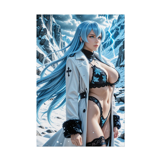 Esdeath Poster – Akame ga Kill Wall Art Print, Anime Decor