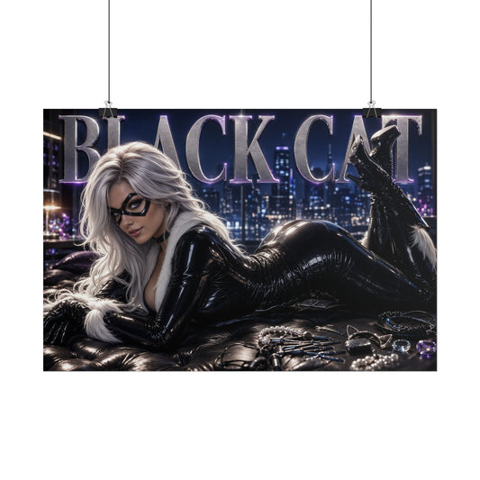 Comic Wall Art Black Cat Spider Man Poster Character Room Decor Collector Gift