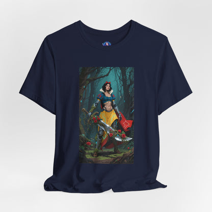 Cyber Snow White T-Shirt | Futuristic Fairy Tale Tee for Gamers & Anime Fans