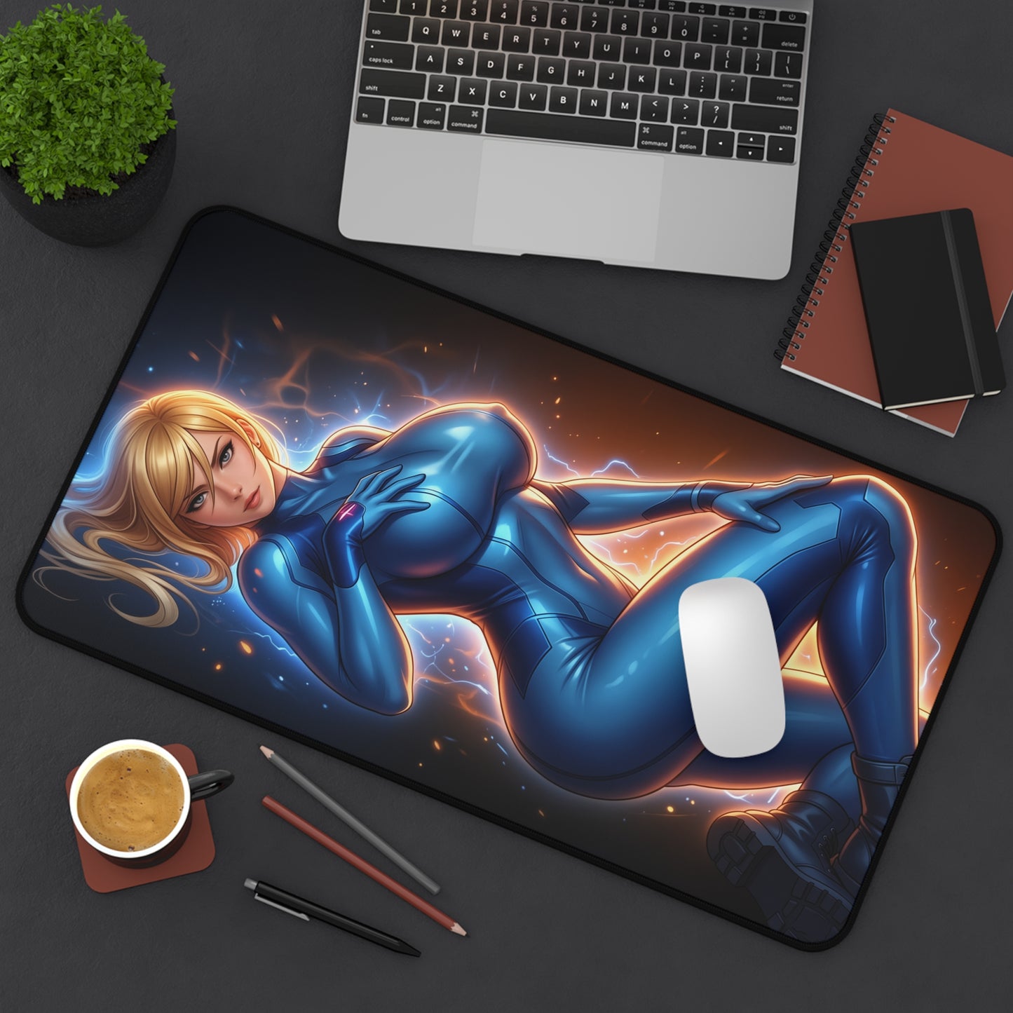 Samus Mouse Pad, Samus Aran Desk Mat, Gamer Gift XXL