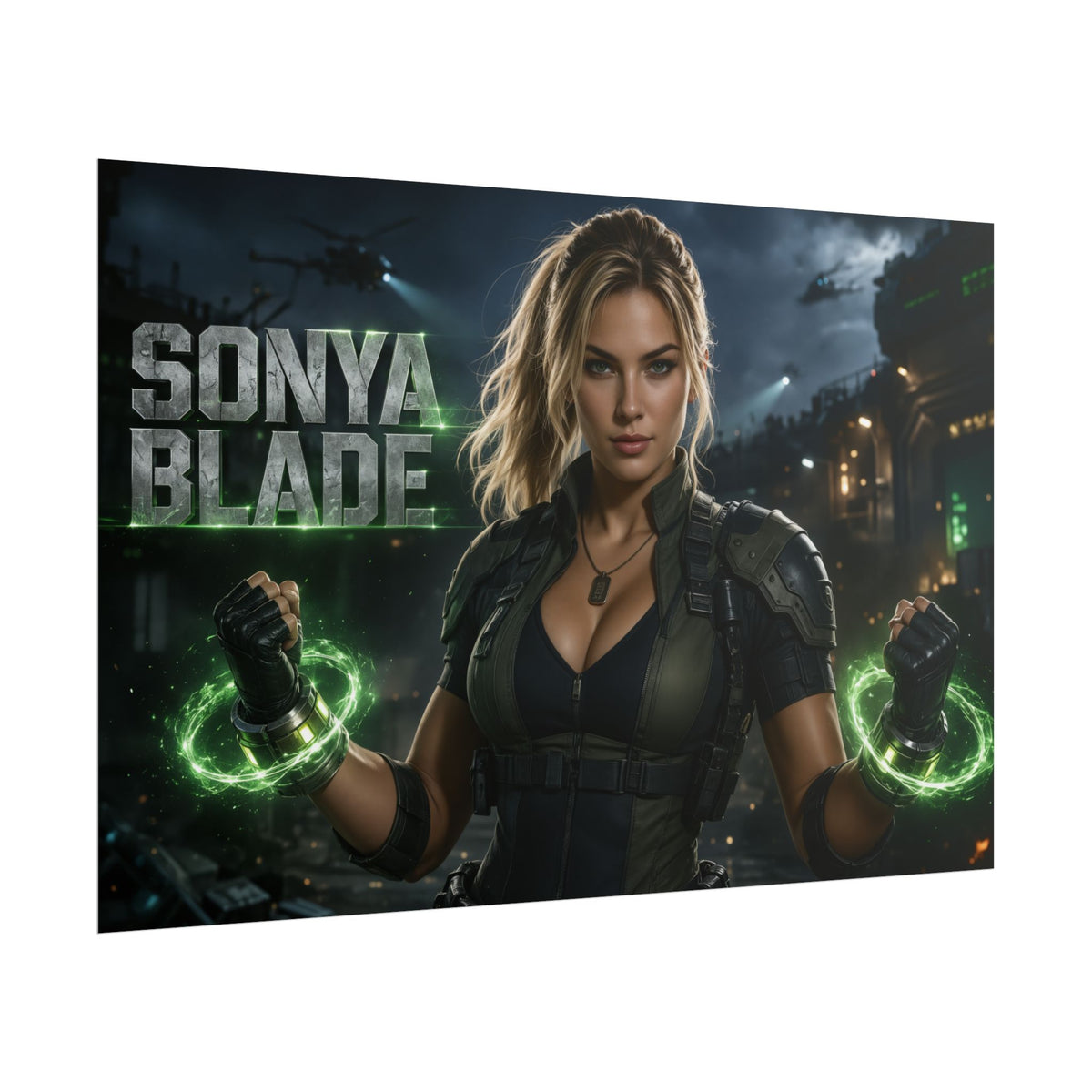 Game Room Decor Sonya Blade Mortal Kombat Poster Character Wall Art Gamer Gift
