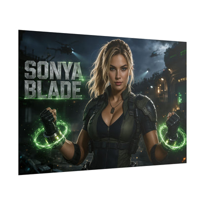 Game Room Decor Sonya Blade Mortal Kombat Poster Character Wall Art Gamer Gift