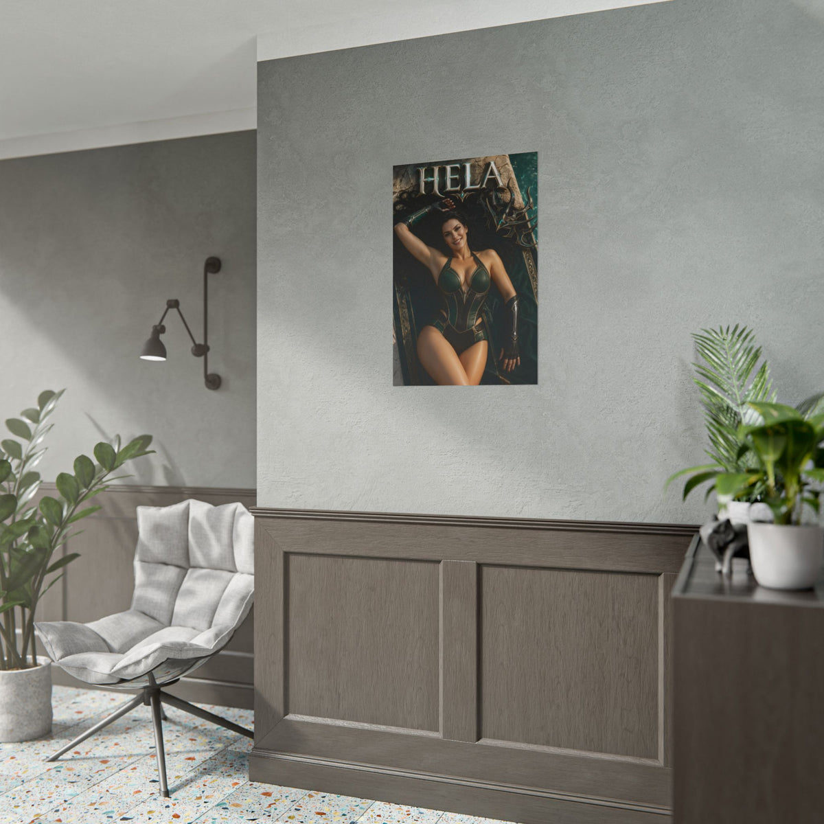 Comic Wall Art Hela Poster Heroine Room Decor Collectible Character Print